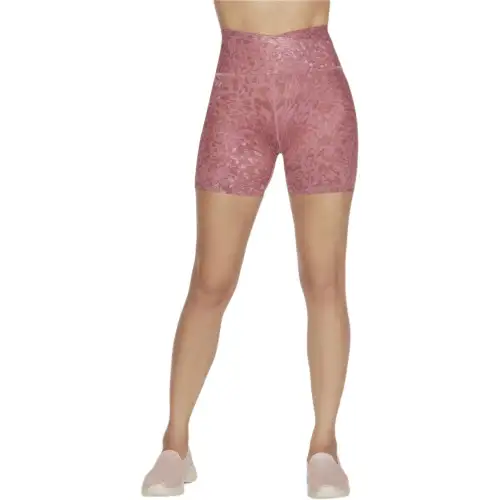 Skechers GOSCULPT Leopard 6 Inch Bike Short Sports Shorts Women's Purple