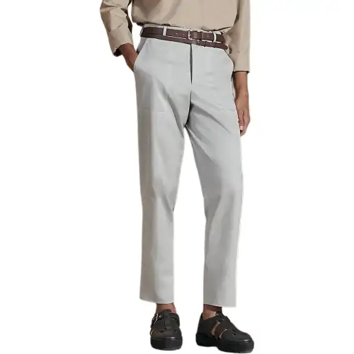 HERMES SS24 Casual Pants Men's Bright Gray