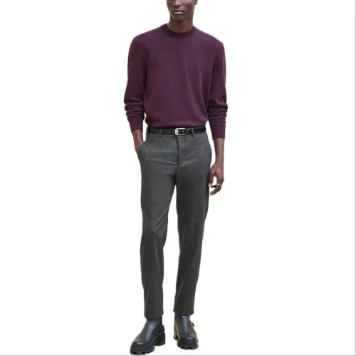 HERMES Casual Pants Men's Gray Moderate Slim Fit Pants