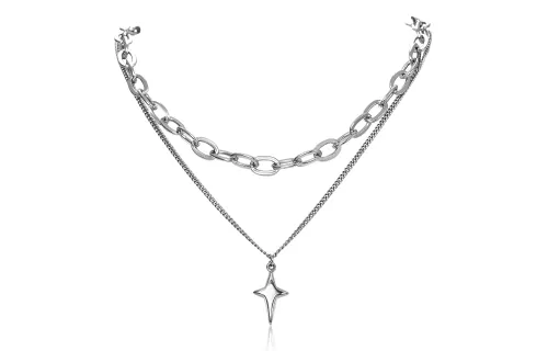 Zeroline Titanium Steel Necklaces Unisex