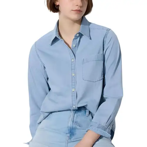 UNIQLO Shirts Women's Pink/Blue Lapel Moderate Other