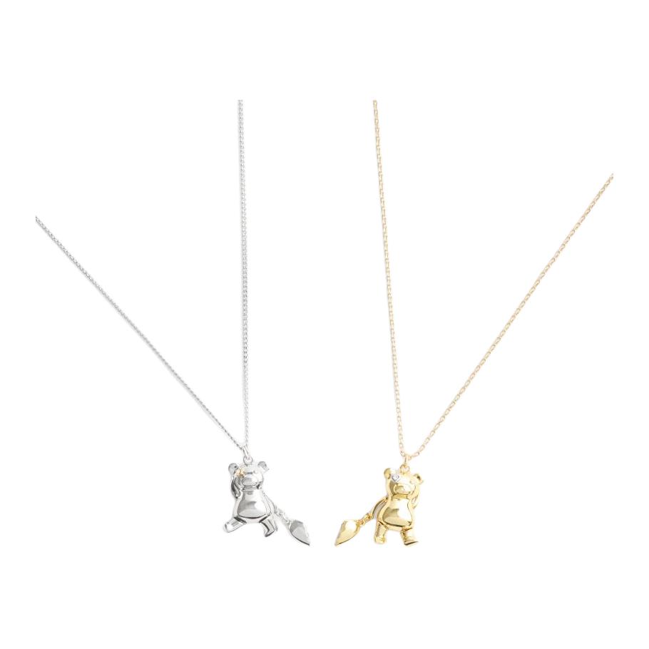 Женская цепочка COACH Animal Necklace (серебристо-золотая)