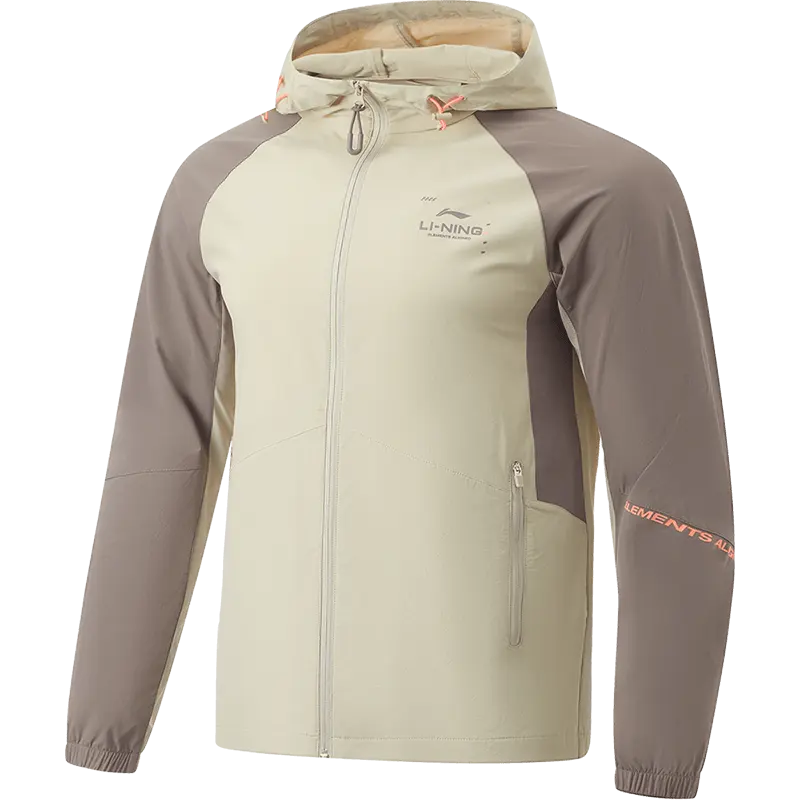 Li Ning Fitness Series Trench Coat Men's Porcelain Secret/Tree Gray Brown