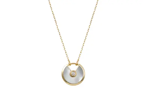 Cartier 2017 Amulette diamond mother of pearl necklace