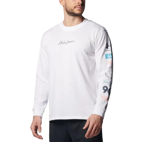 Under Armour T Shirts Men's White/100 Crew Neck Moderate