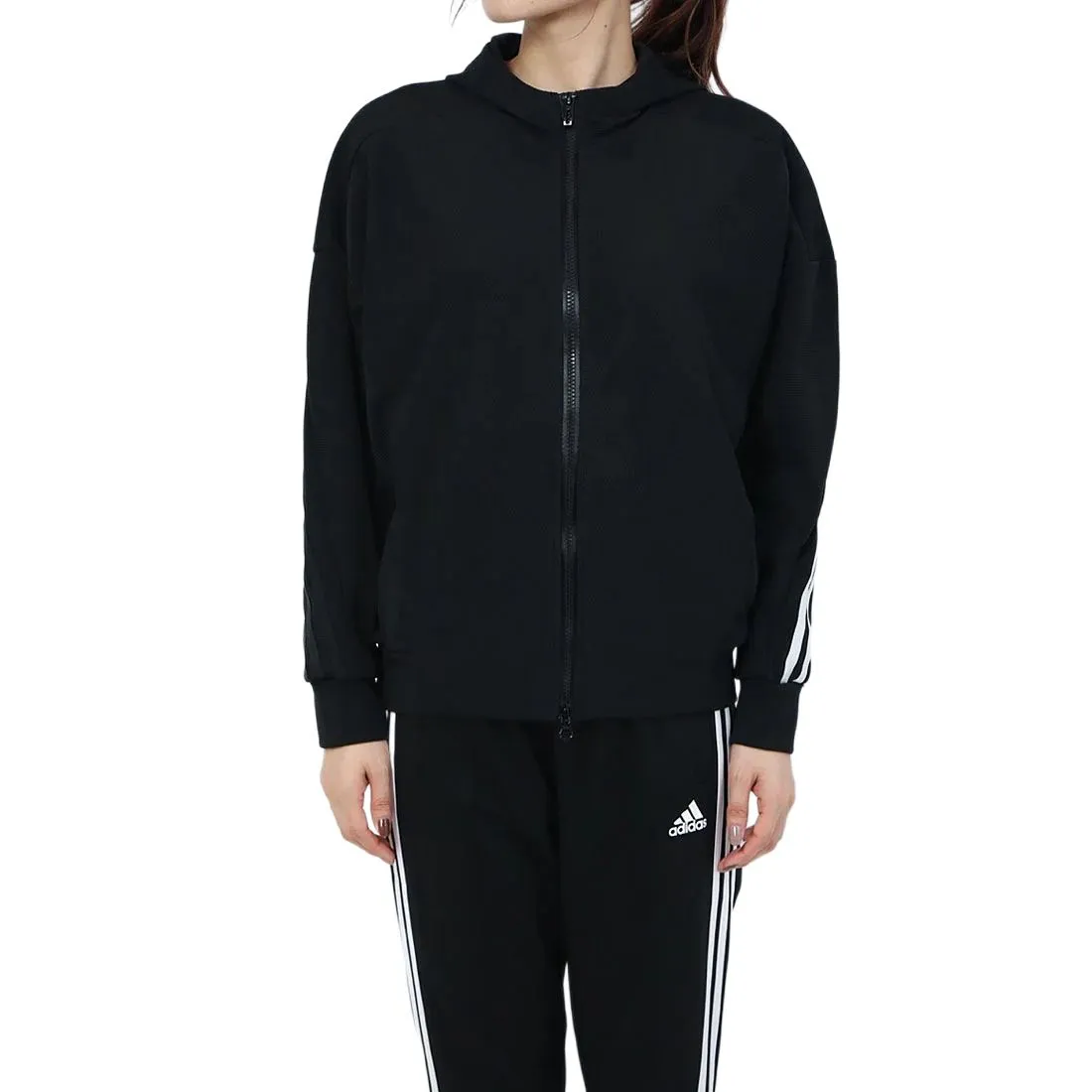 Adidas Jackets Women's Black Hooded Moderate Other