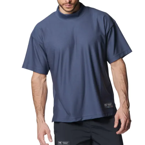 Under Armour T Shirts Men's Gray Stand Collar Moderate