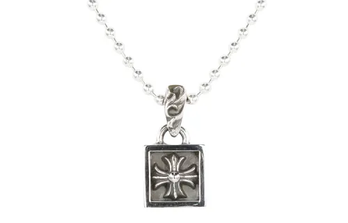 Chrome Hearts Framed Ch Plus ball-chain necklace