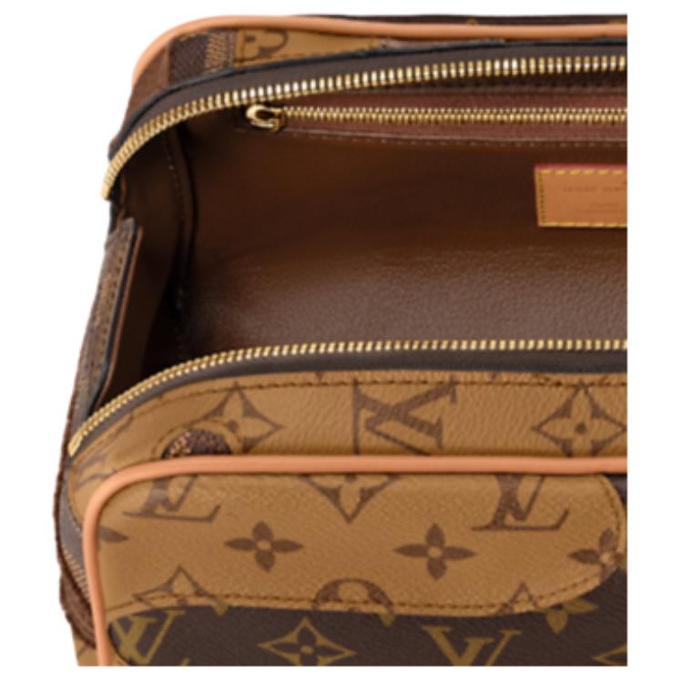 Мужская сумка Louis Vuitton LOUIS VUITTON x Nigo Dopp Kit Monogram Landscape (коричневая) — фото 6