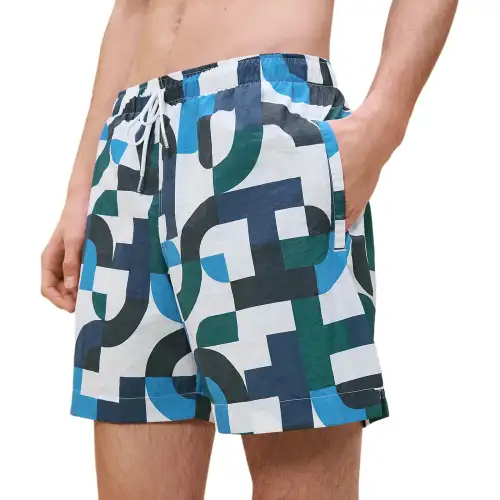 HERMES FW24 Beach Shorts Men's Indigo