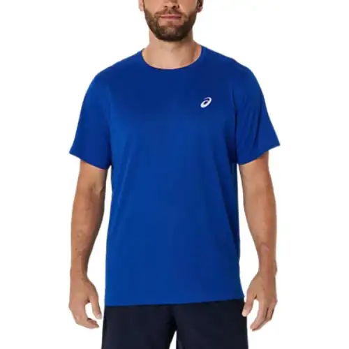 ASICS T Shirts Men's Blue Crew Neck