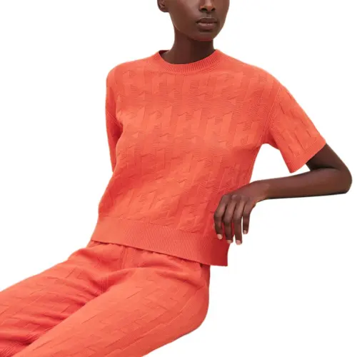 HERMES FW24 Knitwear Women's Berry Powder