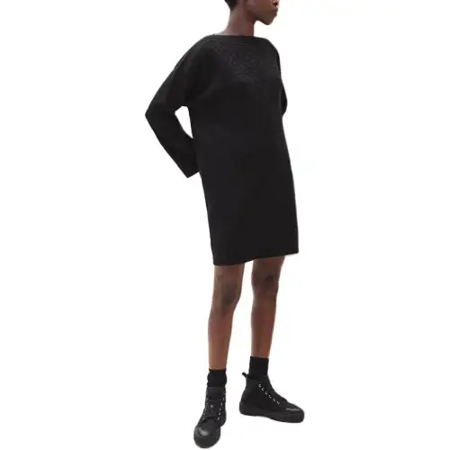 HERMES SS24 Long Sleeved Dress Women's Black