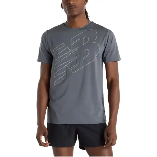 New Balance Flying T Shirt Men's Gray