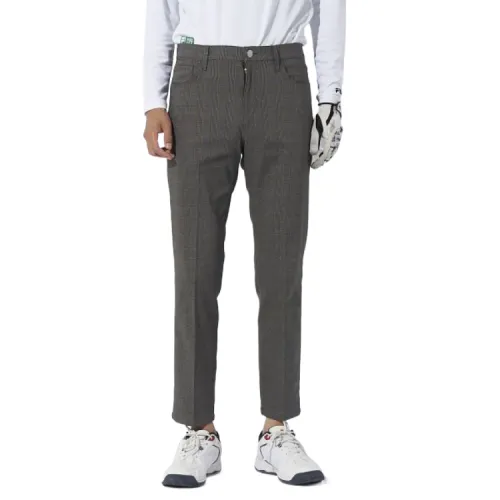 FILA Casual Pants Men's Gray Moderate Straight Fit Pants
