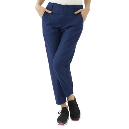 FILA Casual Pants Women's Marine Blue Moderate Straight Fit Pants