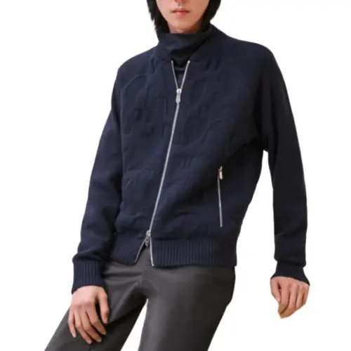 HERMES Jackets & Coats Men's Marine Blue