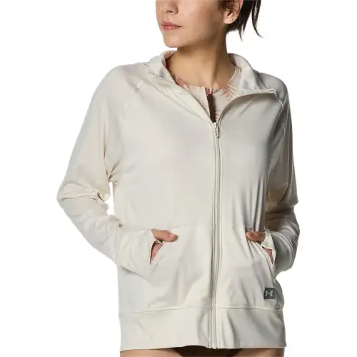 Under Armour SS25 Rash Guard Jacket Women's Stone