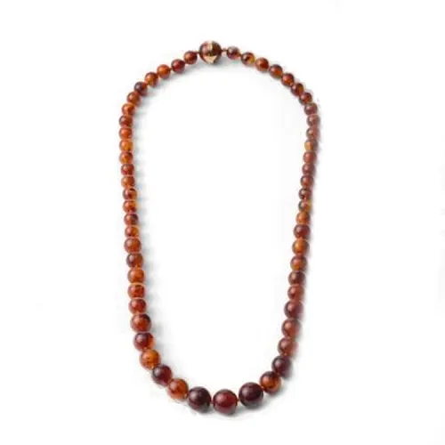 PRADA Glass Necklaces Women's Brown