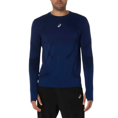 ASICS ROAD T Shirts Men's Midnight Blue Crew Neck Moderate