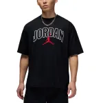 Jordan Brooklyn T Shirts Men's Black Crew Neck Moderate Straight Fit