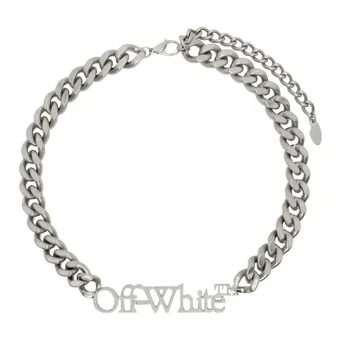 OFF WHITE Silver Necklaces Unisex