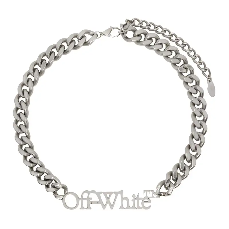 OFF WHITE Silver Necklaces Unisex