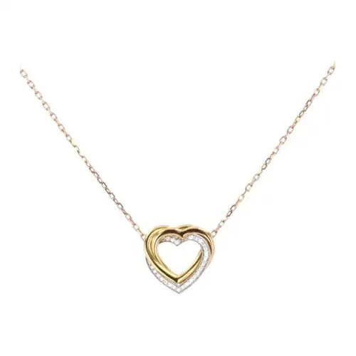 Cartier 2010s 18K gold Trinity Heart diamond necklace