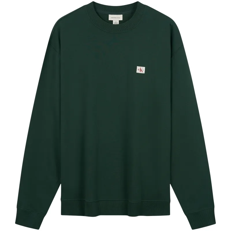 Calvin Klein logo-patch crew-neck sweatshirt