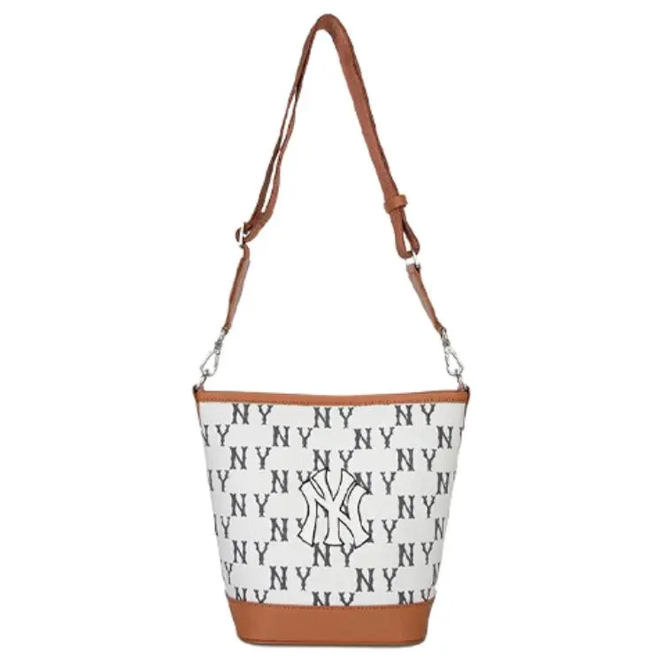 MLB Polyester Bucket Bag, Shoulder Bag, Crossbody Bag Women's White