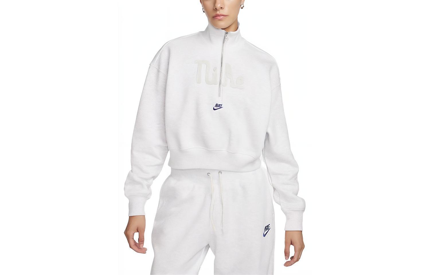 Nike Sportswear Women's Oversized 1/2-Zip Crop Fleece Sweatshirt
