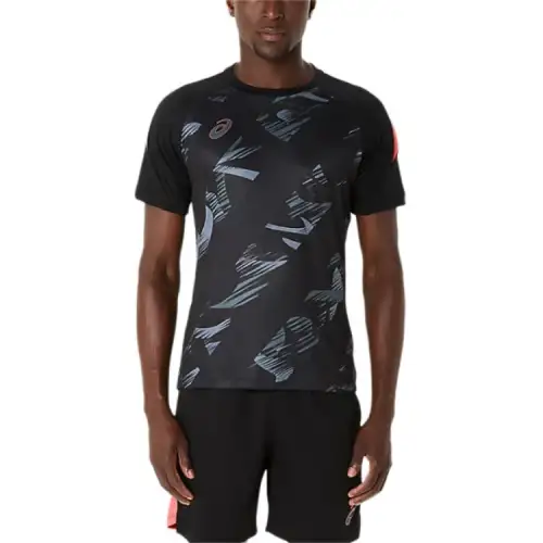 ASICS T Shirts Men's Black Crew Neck