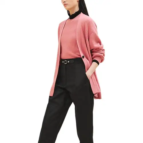 HERMES FW24 Cashmere Sweater Women's Pomegranate Pink