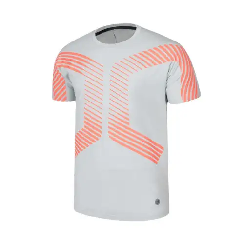 ASICS T Shirts Men's Mixed Medium Gray Crew Neck Moderate