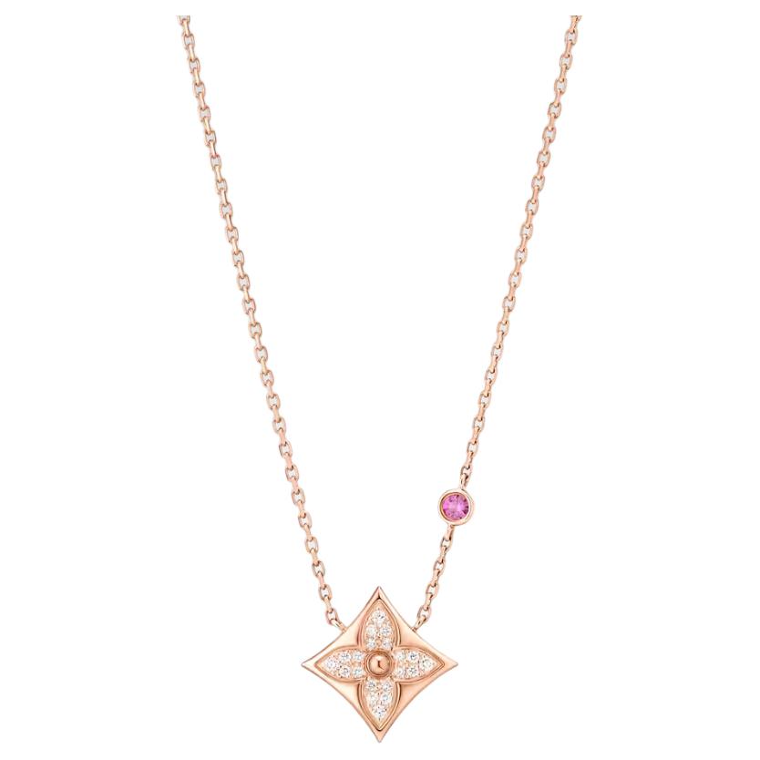 Женское колье Louis Vuitton COLOR BLOSSOM (золотое)