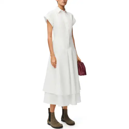 LOEWE Short Sleeved Dress Women's White