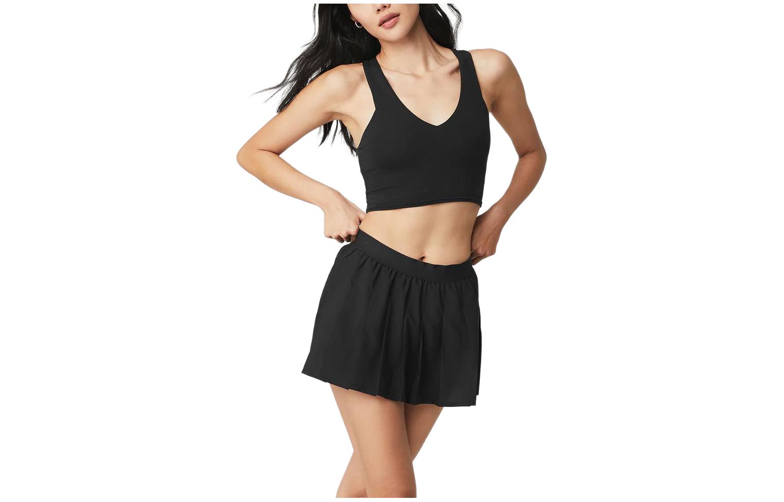 Alo Yoga Match Point Tennis Skirt Black