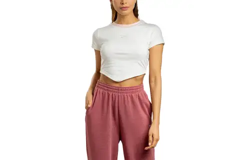 Reebok T Shirts Women's White Crew Neck Moderate Other