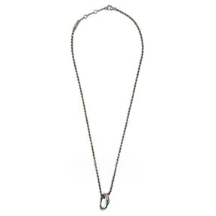 Bottega Veneta Brand Logo 925 Sterling Silver Necklaces Men's Silver