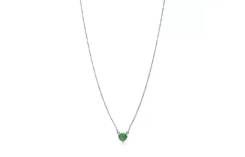 TIFFANY & CO. Elsa Peretti® Sterling Silver, Aventurine Necklaces Women's Silver