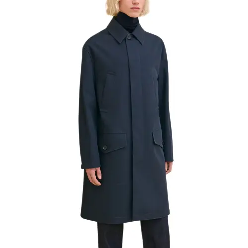 HERMES FW24 Trench Coat Men's Marine Blue