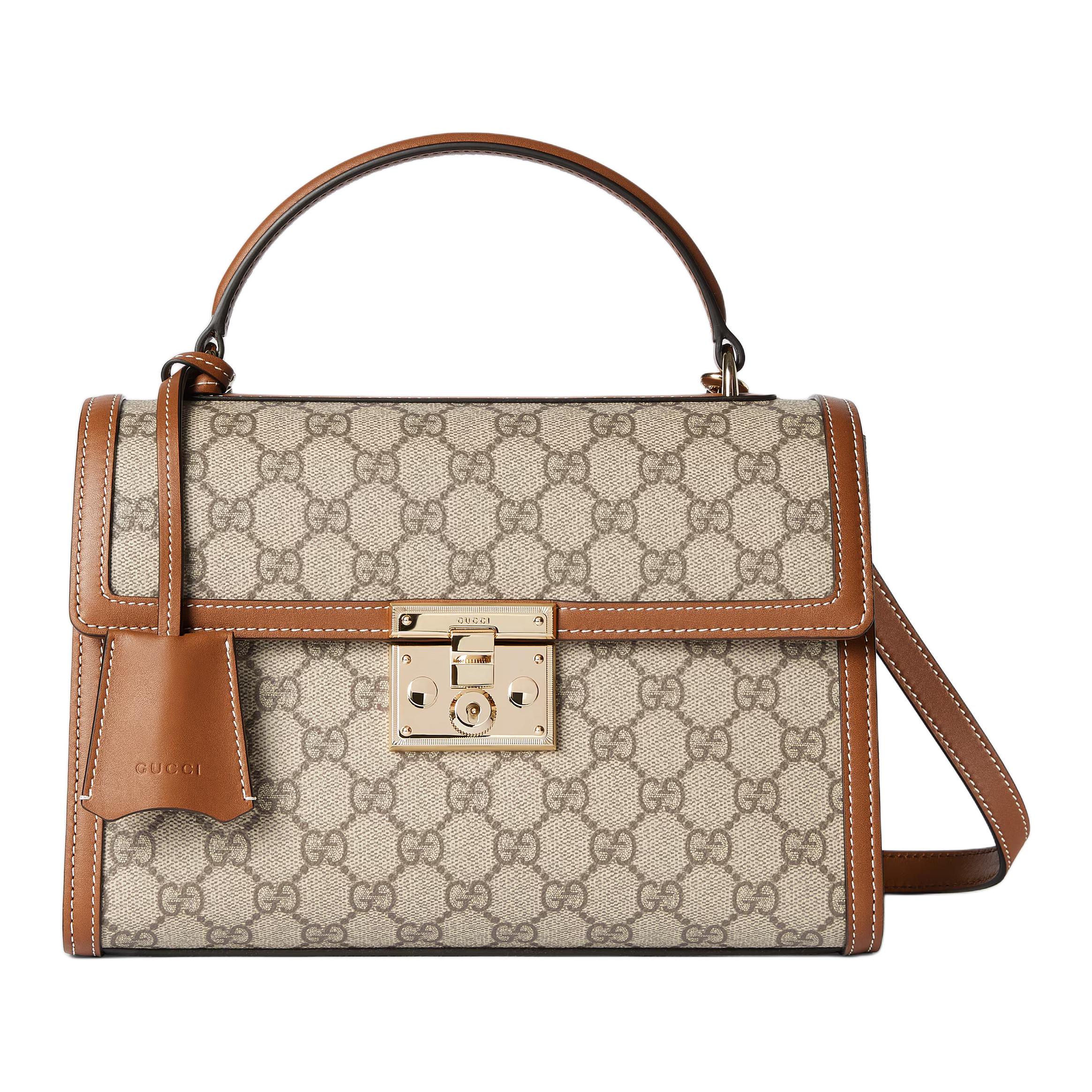 Женская сумка Gucci Padlock Medium (бежево-коричневая)