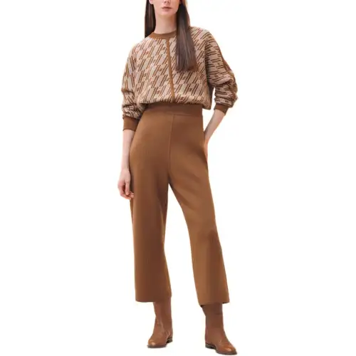 HERMES Casual Pants Women's Brown