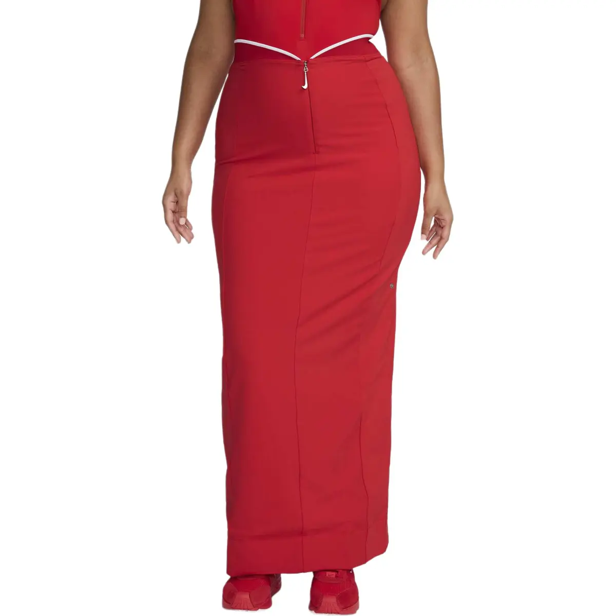 Nike zip-front panelled maxi skirt