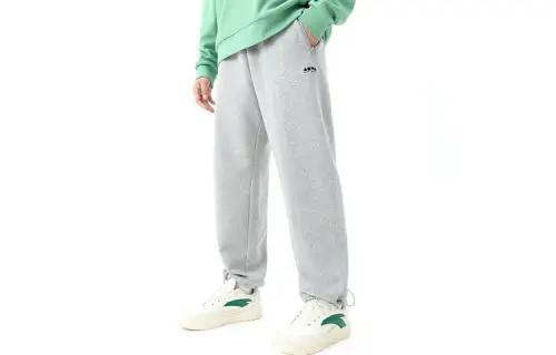 Anta Life Collection Knitted Sweatpants Unisex Gray Heather Gray