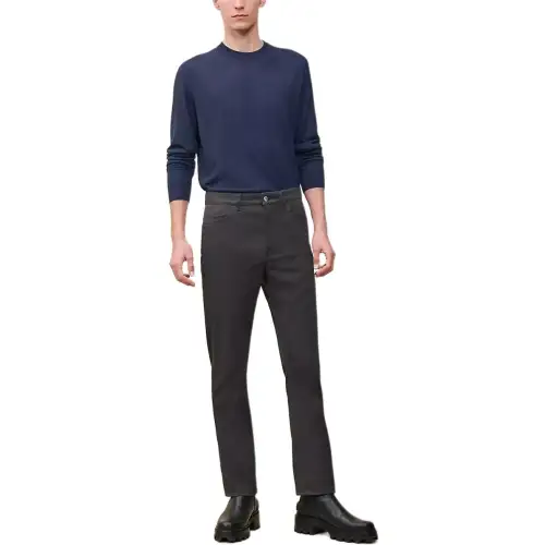 HERMES Jeans Men's Dark Gray Moderate Straight Fit Pants