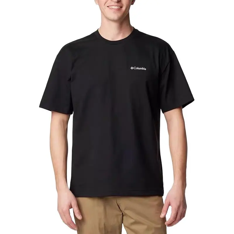 Columbia T-Shirts Men's Black Crew Neck Moderate
