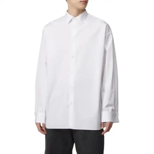 PRADA Shirts Men's White Lapel Moderate