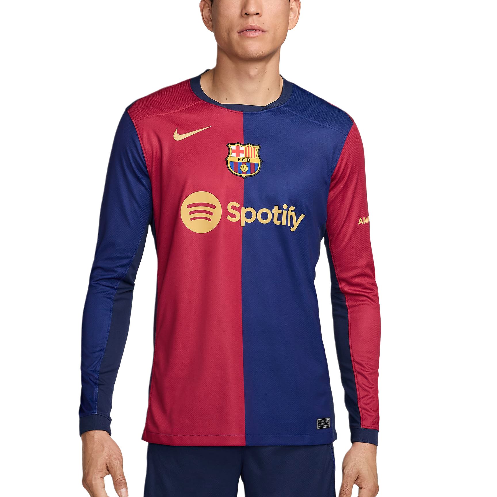 Nike Fc Barcelona 2024/25 Stadium Home Men’s Nike Dri FIT Soccer Replica Long Sleeve Jersey