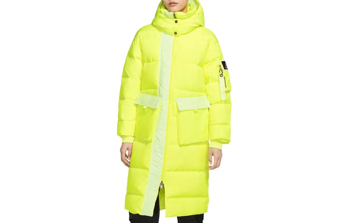 Nike Down Jackets Women's Yellow Hooded Moderate Other